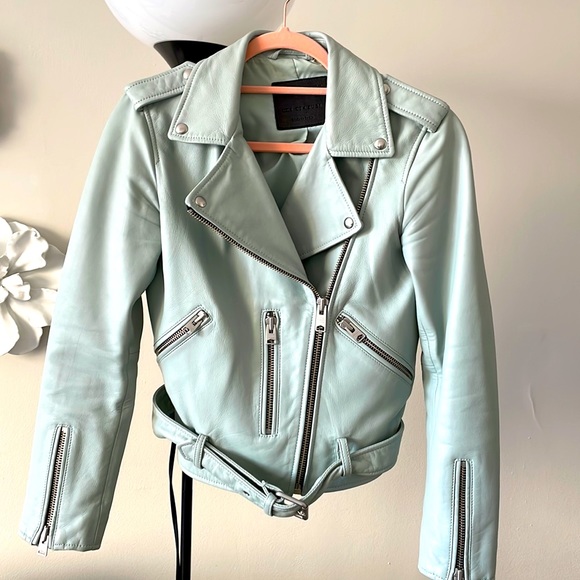 All Saints Balfern Biker leather jacket - Picture 2 of 10